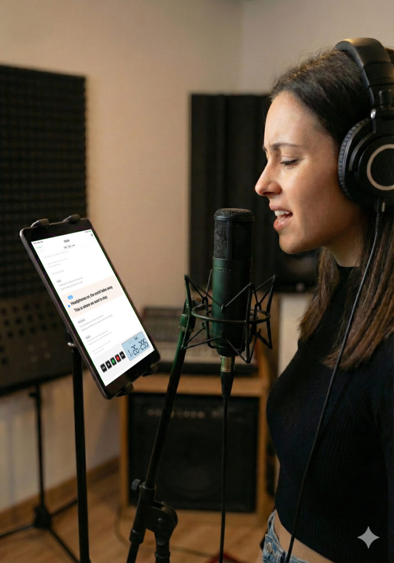 StudioTools Connect in use in a recording studio